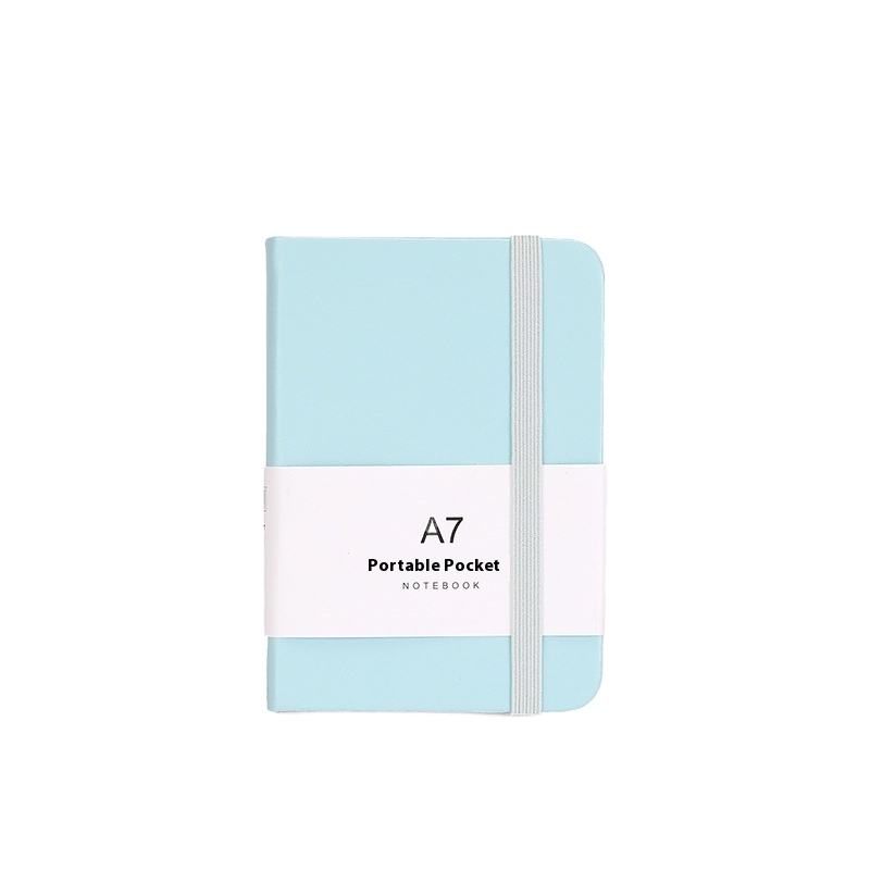 High-Value A7 Portable Student Planner Small Leather Mini Notebook Daily Use Fresh In-Stock Pocket Diary Hardcover Cross-Border