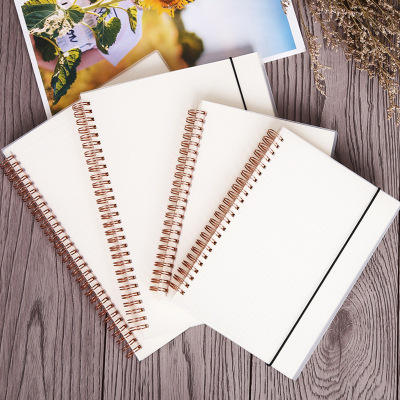 Gold Spiral Thick Paper Dot/Ruled/Graph/Blank Journals Transparent PP Hardcover Notebooks