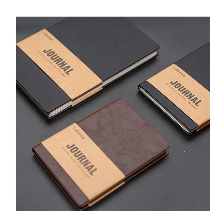 Hot Sale Soft PU Leather Journal Notebook With Pen Bag A5 Custom Planner Agenda Book