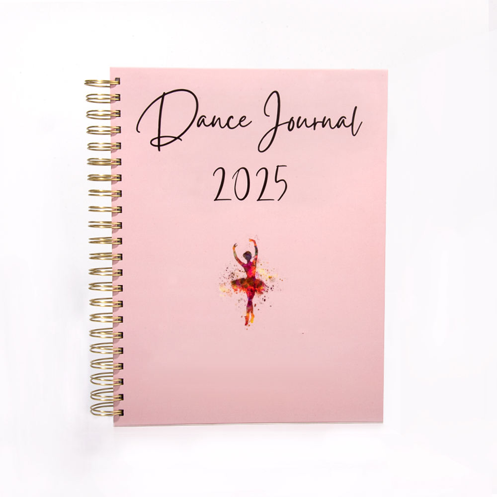 Customized Printing Personalised Spiral Pink Notebook Dance Journal