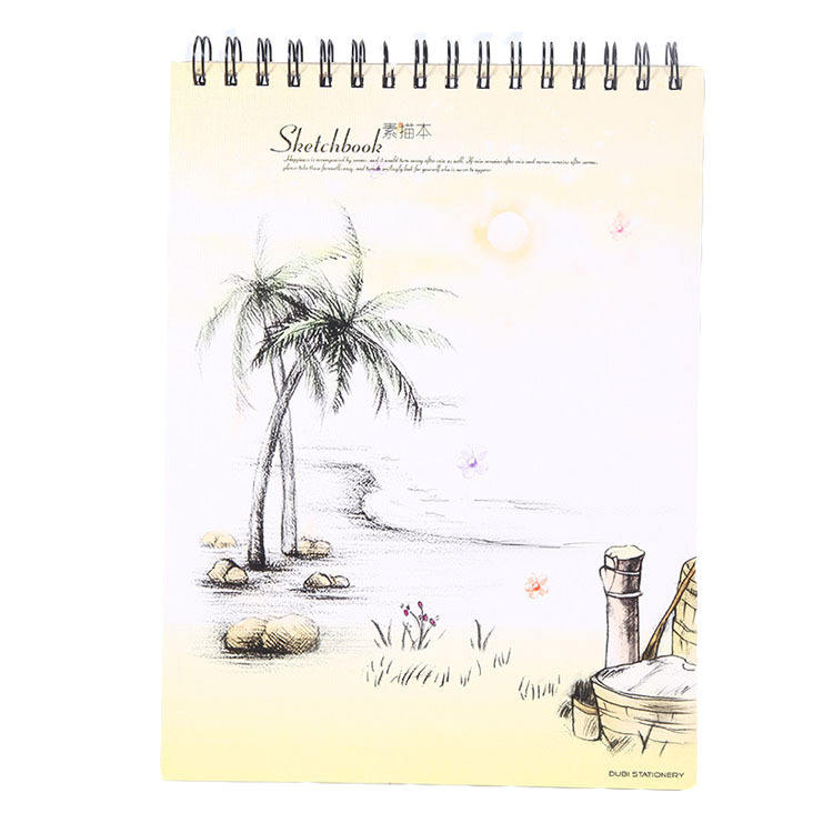 A4 Custom Hardcover Toned Tan Spiral Artist Painting Drawing Notebook Sketch_book Sketch Book for School