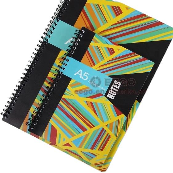 Professional Bulk A4 A5 A6 Thick PP Cover College Ruled Squared Spiral Notebook Hardcover Exercise Book