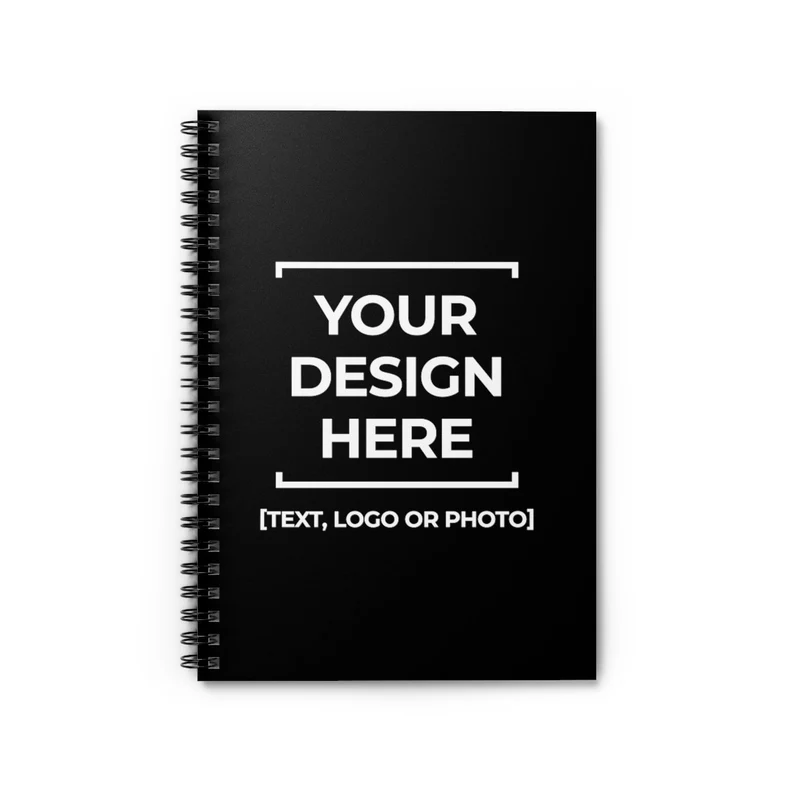 4 Piece A4 Black Cover Print Student Traditional Spiral Custom Printed Travelers Notebook Plain Notebooks