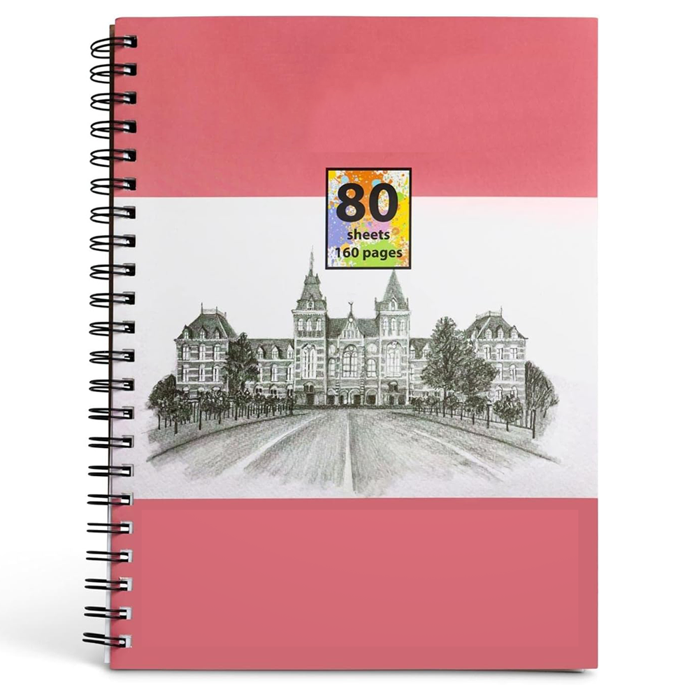 Draw My Life" Big Hard Cover Sketchbook Blank Papers Study Diary Drawing Notepad Business Notebook Stationery Gift