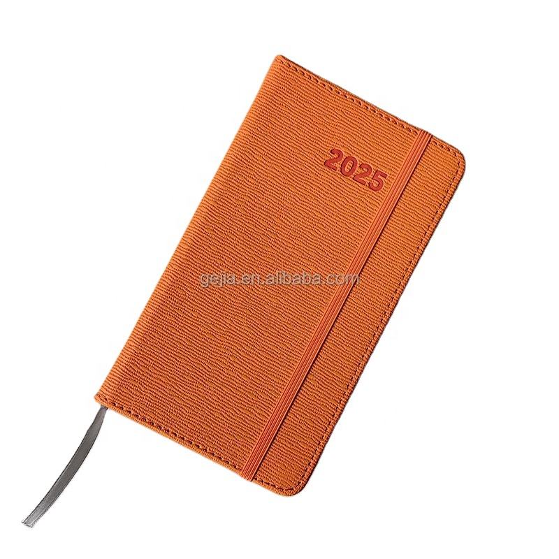 Mini A6 Size Leather Cover Customizable Inner Page Pocket Notebook Diary