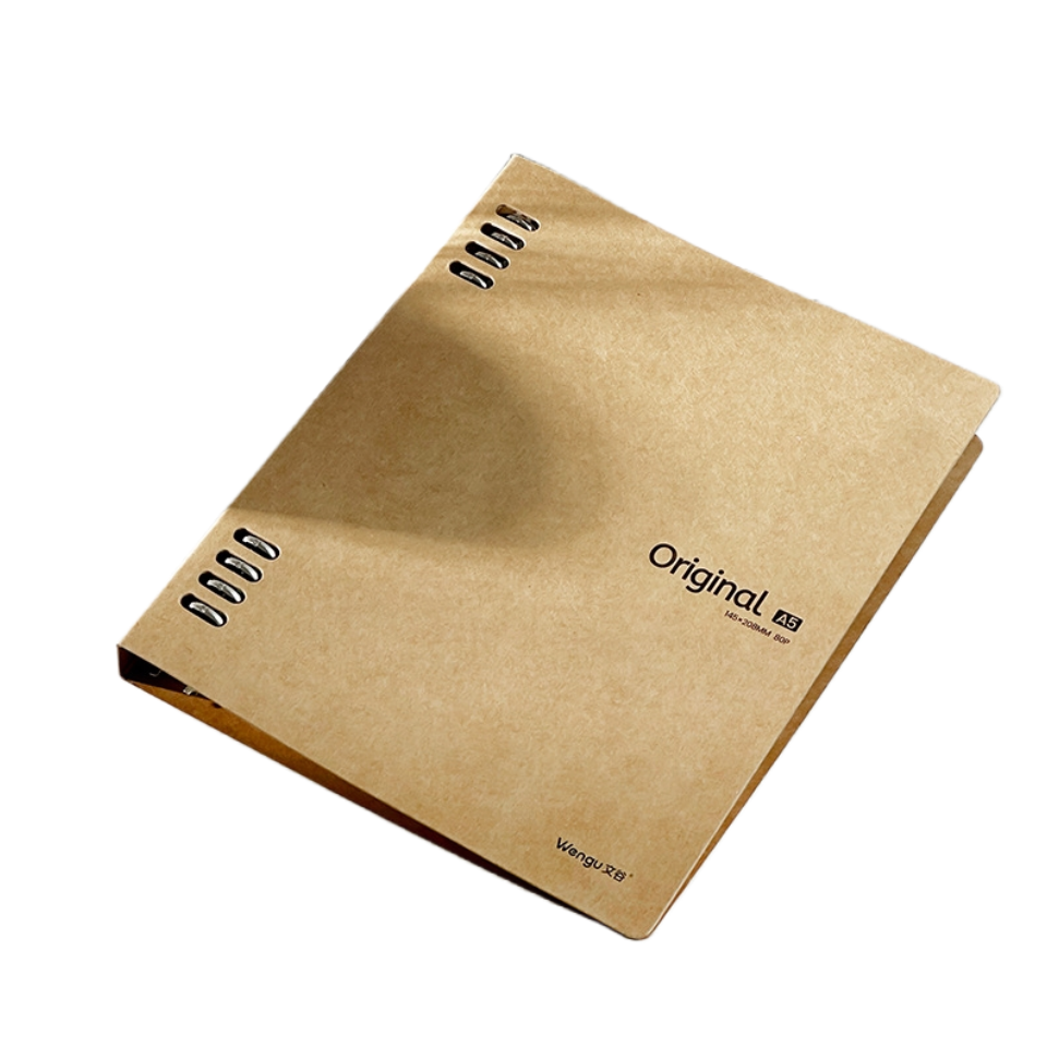 Wholesale Custom A5 Kraft Paper Coil Notebook Logo Business Office Notepad Spiral Notebook