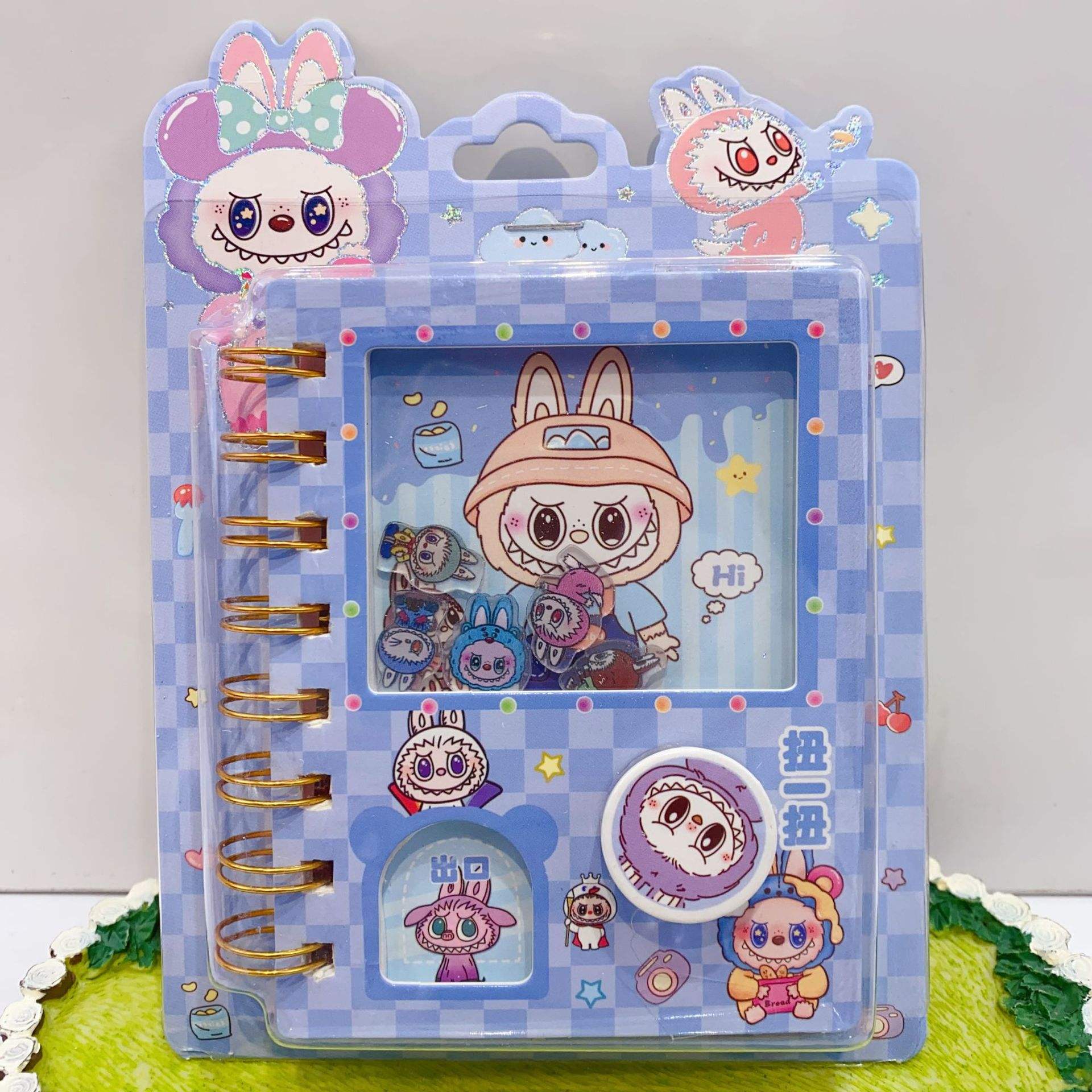 Labubu Portable Notebook Cute Cartoon Coil Planners Girl Student Writing Pads Office School Supplies Handbook Wholesale