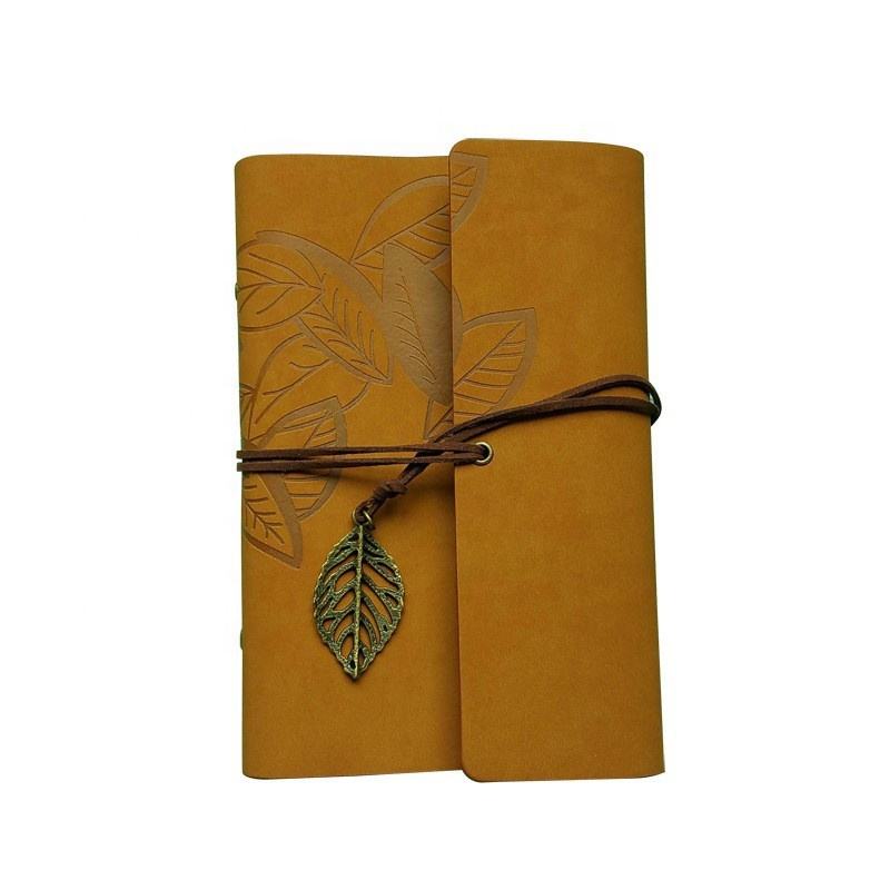 Travelers Vintage Diary Notebook Custom Printing logo Loose-leaf Notebook Traveler Journal PU Leather Notebook