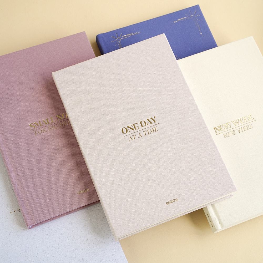 Low MOQ Cheap Price Journals High Quality Customized A5 Promotion Diary Hard Cover Business Office Lined Pink Notebooks With Pen