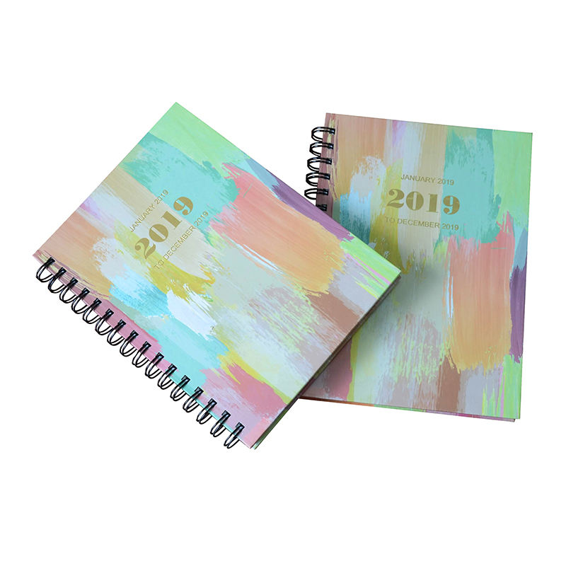 A6 A5 B5 Clear Plastic Cover Spiral Notebook Dotted Lined Grid Black Inner Sheet Paper Journal Note Book with Transparent Cover