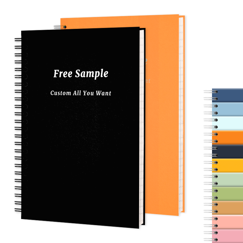 High Quality Journals Custom Logo Promotional Spiral Meeting Hardcover Notebook for Students School With Logo