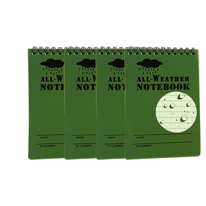 3X5 Inch Write in the Rain Camo Top Spiral Notepad All Weather Waterproof Notebook for Outdoor Activities