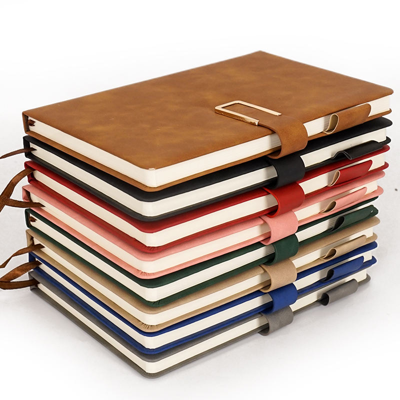 200sheets Thick Soft PU Leather A4 Academic University Student Record Notebook Journal