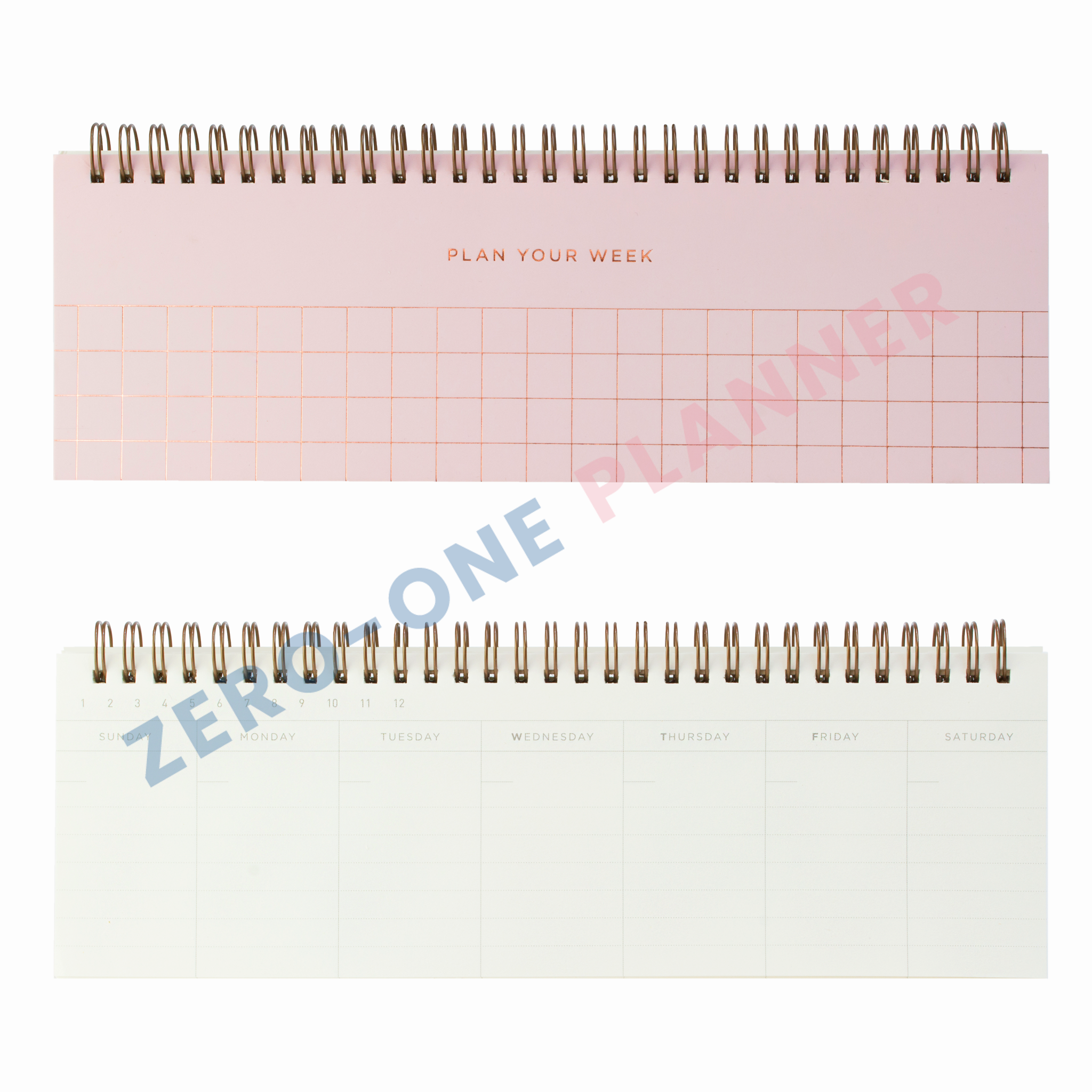Simple PP Hard Cover Schedule Planner Notebook Office School Student Top Coil Spiral Daily Planner Diary Stationery Custom A5