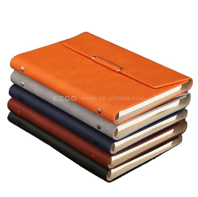 2025 Refillable Journal Custom Logo 100 Pages A5 3 Fold Hardcover PU Leather Notebooks Paper Loose Leaf Binder Office Planner