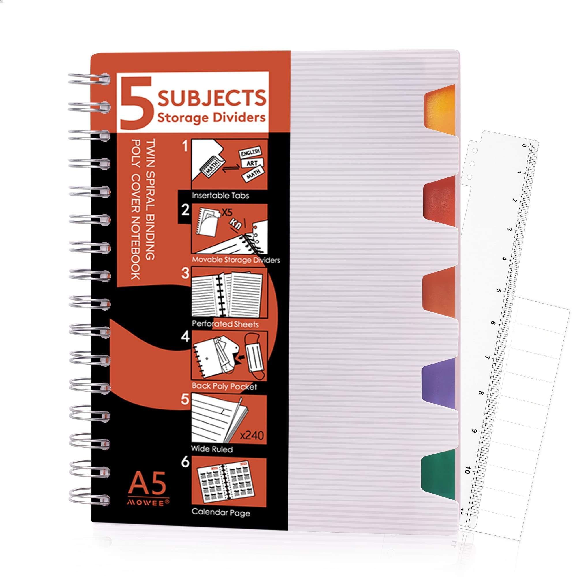 A5 Customized Spiral Notebook Wide Ruled Notebook for Work Spiral Notebook