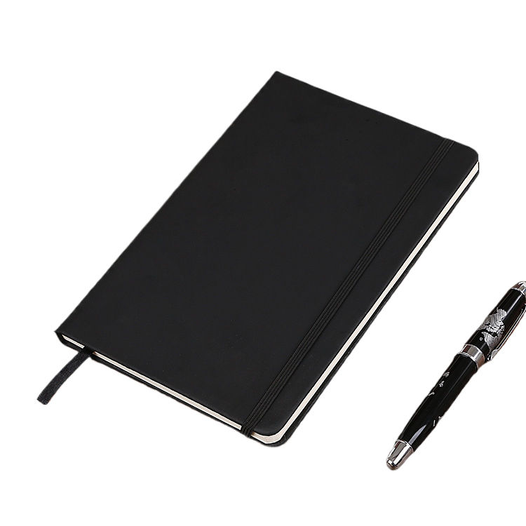 Custom Printing Navy Blue A4 Note Books Plain A5 Pu Leather Small Journal Hard Cover Notebook