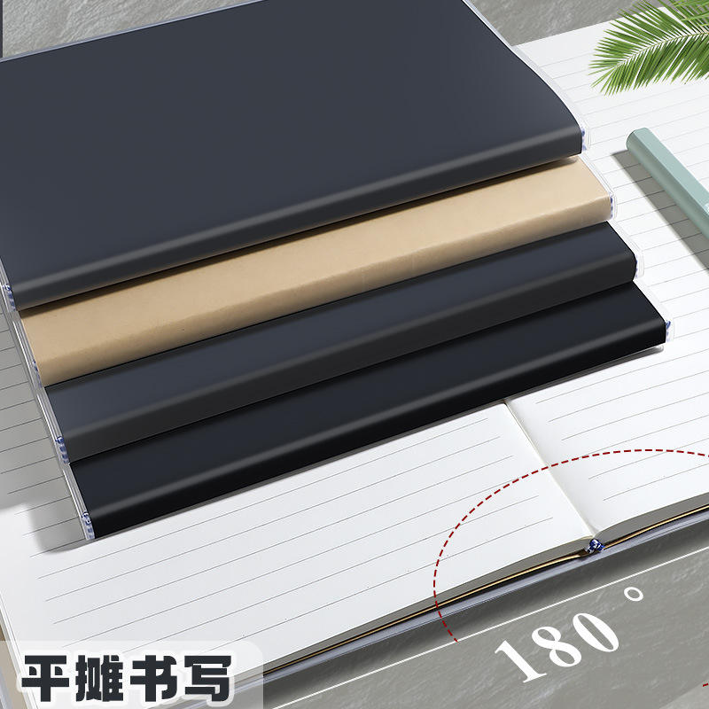 A5 B5 Black Card Kraft Paper EVA Thick Rubber Cover Simple College Student Entrance Exam Horizontal Notebook for Student