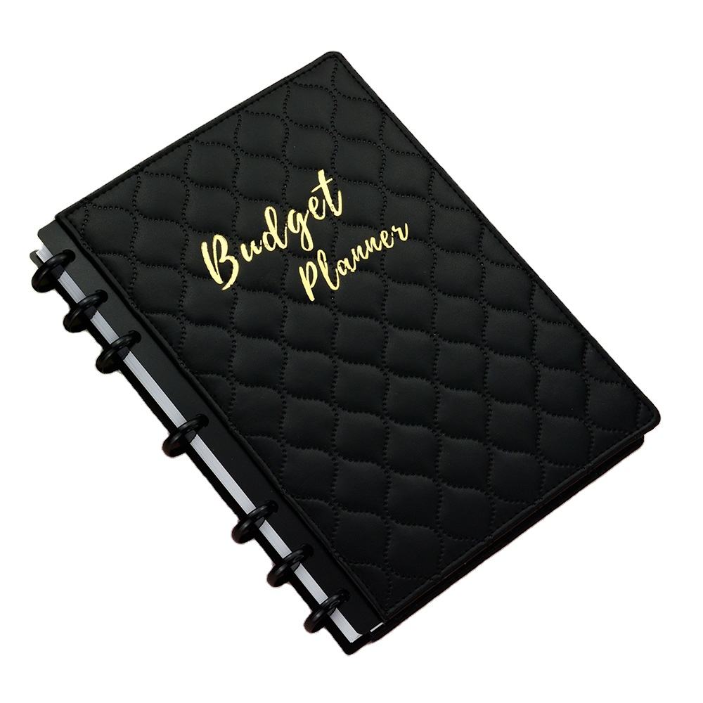 Promotional Disc Customised Box Packaging A5 Pu Leather Hardcover Bulk Notebooks With Mobile Holder