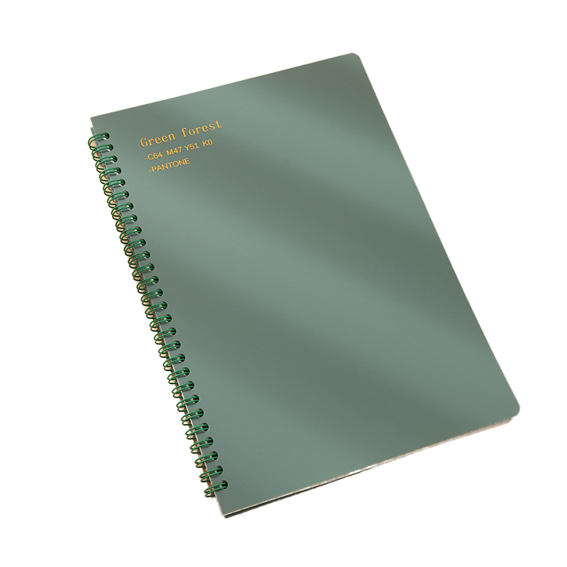 CHXN A5 Spiral Coil Notebook Minimalist Fresh Horizontal Line Grid Inner Page Multifunctional Student Small A4 PP Perfect Gift