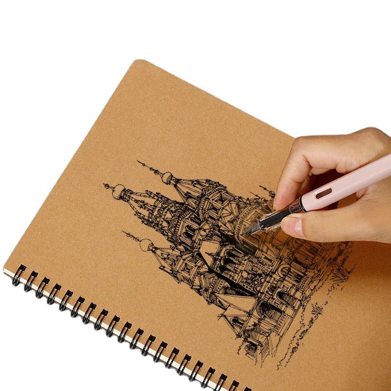 A5 A4 Hardcover Spiral Binder Trendy Customizable Cover Blanks Journal for School 100 Sheets Sublimation Leather Notebook