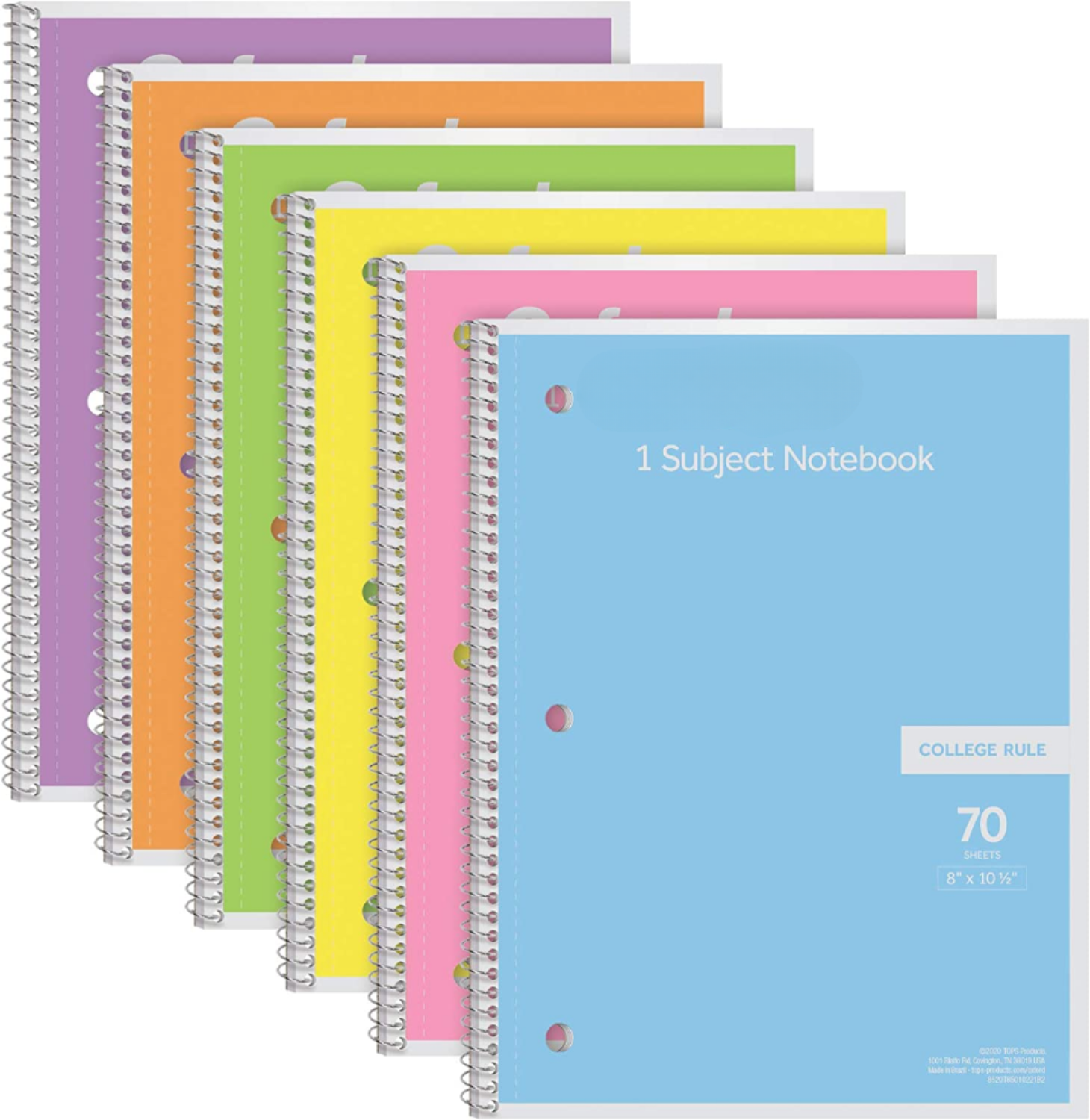Office Custom A4 6 Subject Plastic Cover Cheap Spiral Wire Notebook Spiral Binding Notebook for College