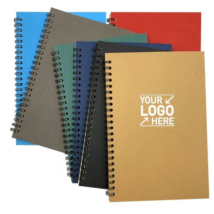 Spot Wholesale A5/B5 Kraft Paper Coil Book Student Sketchbook Loose-Leaf Book Notepad Printed Logo Promotion