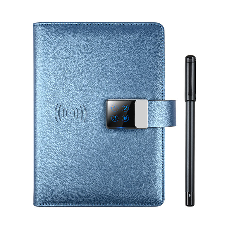 RTS A5 Pu Leather Notebook Light Teal with Pen Loop and Elastic Band