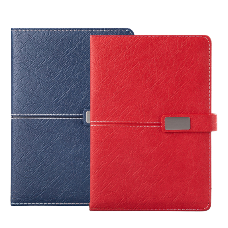 Custom A5 Premium Corporate Gift Ring Binder Weekly Leather Planner Diary Notebook Magnetic Notepad