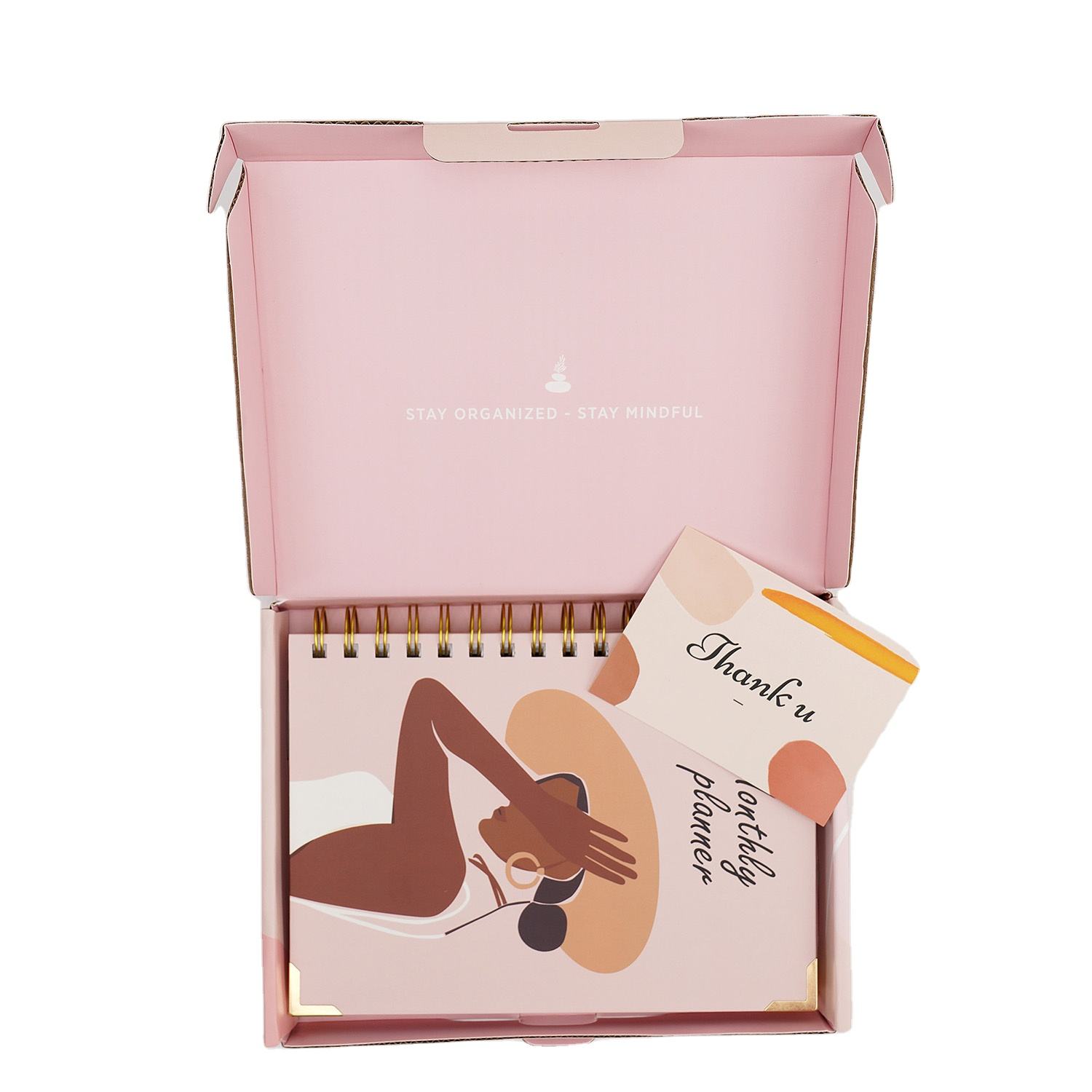 Customized Logo Printing Personalised Dance Journal Spiral Binding A5 Size Hardcover Pink Planner Notebook