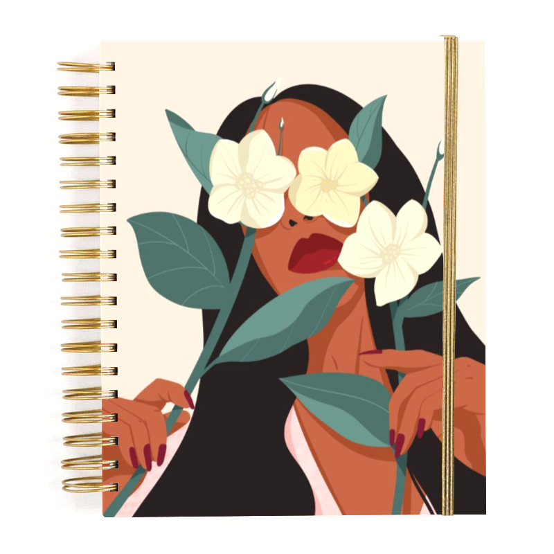 Bview Art B5 A5 Coil Thick Spiral Notebook Large Capacity 100 Sheets Beige Eye Protection Paper