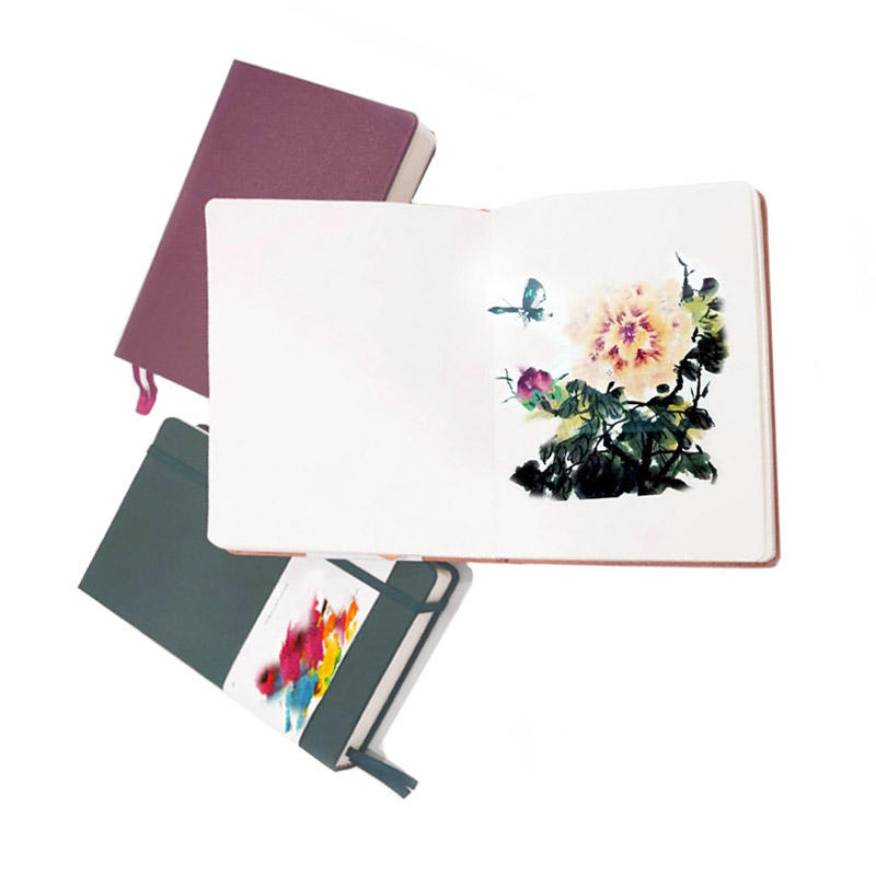 300gsm Artist Cold Press Drawing and Painting PU Leather Perfect Binding Watercolor Art Sketch Book