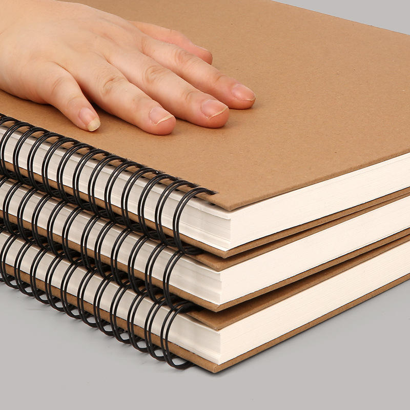 Custom Kids Print 180 Gsm Art Tone Tan A3 A5 Drawing Landscape Sketch Book with Kraft Cover
