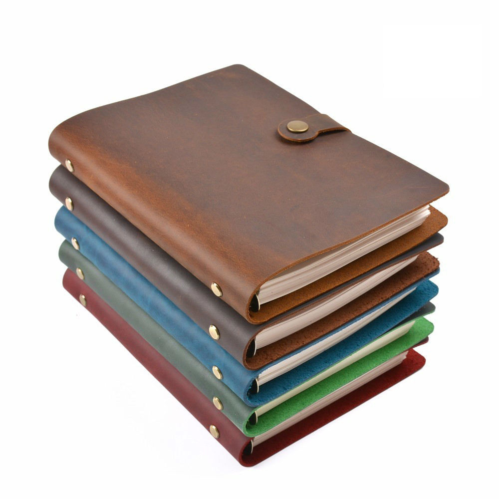 AIGUONIU Genuine Leather Notebook Planner Book Cover A6 Size for MD Diary Original Journal Drawing Sketchbook