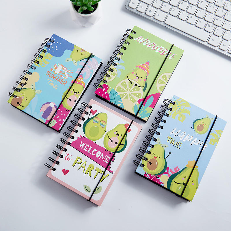 Cheap Waterproof Cover Blank/dot/grid/lined Page Transparent pp Spiral Notebook Spiral at the Top for School and Promotion