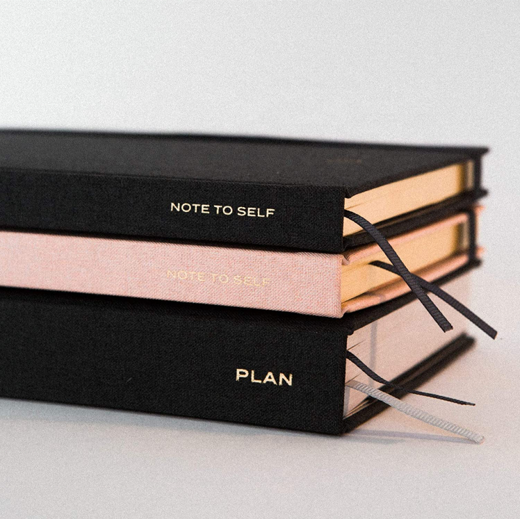 High Quality Black Cardboard Hardcover Double Coil Notebook Hot Stamping LOGO Hardcover Spiral Notebooks