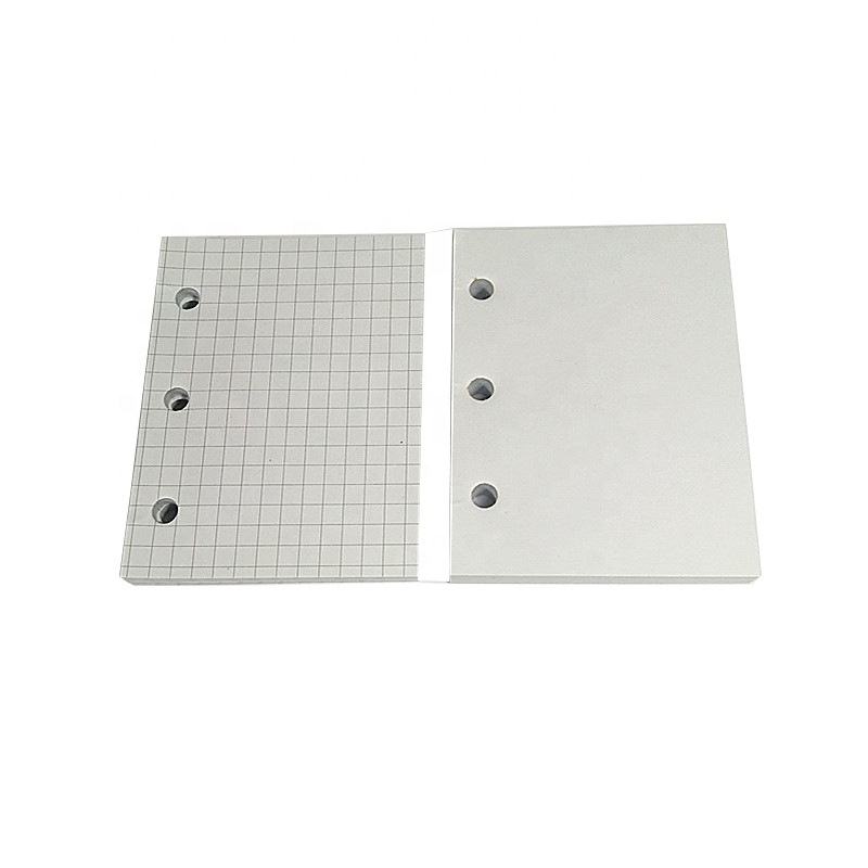 Custom Printing Wholesale A4 A5 B5 70gsm 50 Sheets Loose Leaf Book Paper Replaceable Coil Notebook Refill Paper Filler Papers