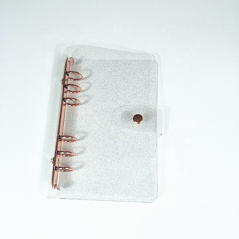 6 Ring Binders Loose Leaf Folder Transparent Agenda PVC Notebook Notepad Planner Agenda Spiral Notebook with Index
