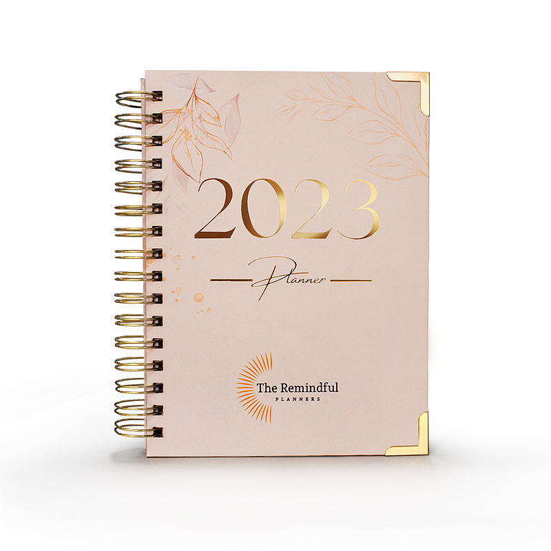 Customizable A5 Logo School Journal Spiral Notebook Leather Hardcover Available Paper Fabric