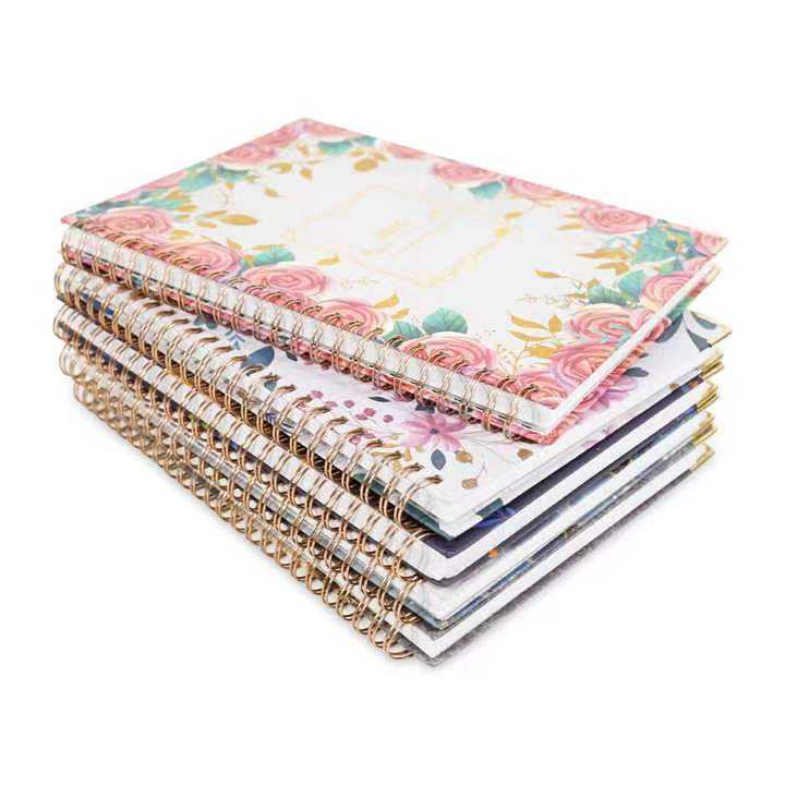 Wholesale Factory 2025 Customized Printing Dairy Planner Notebooks Own Logo Coil Notebook Hardcover 8.5" X 11" Notebooks A5