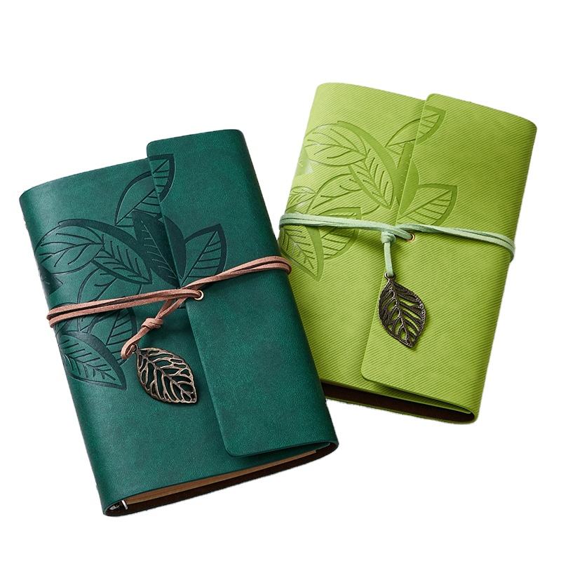 Assorted Size Vintage Handmade Genuine Leather Notebook A5 Retro Travelers' Notebook and Planners Gift Box Set for Journal Diary