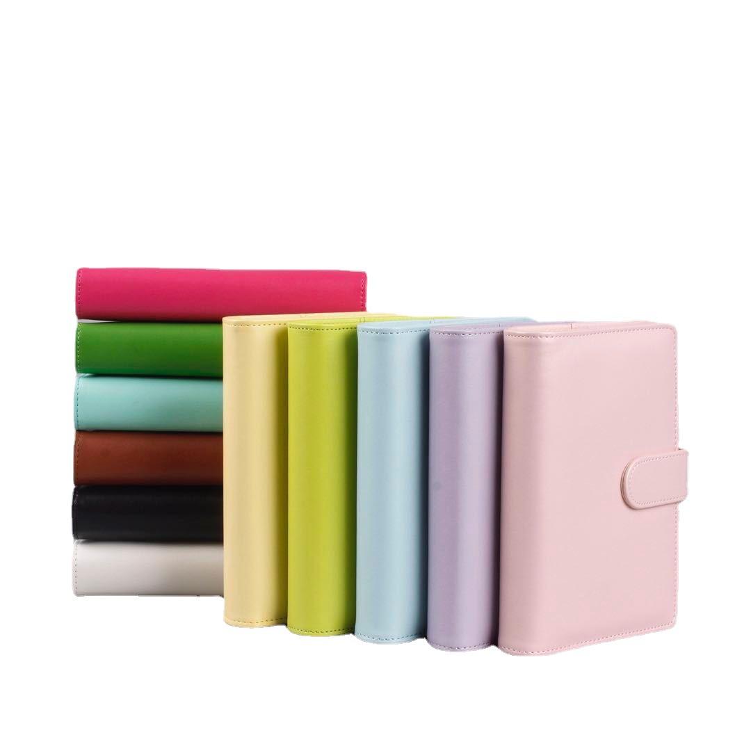 New Cute Macaron Leather Hardcover Loose-leaf Spiral Binder Notebook School Student Agenda Planner Organizer Stationery A5 A6 A7