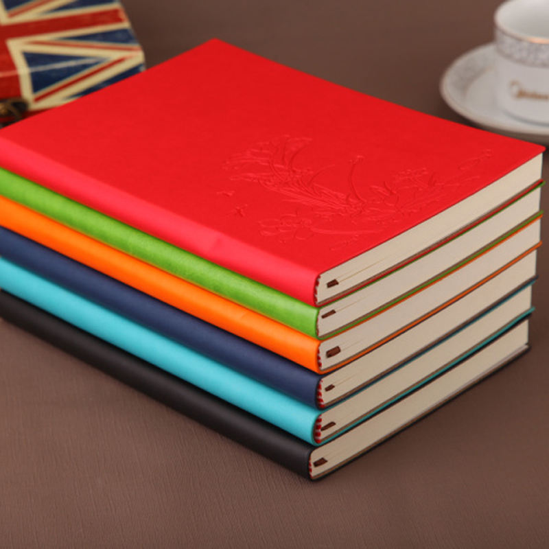 Custom Cheap Softcover Paperback PU Faux Leather Notebook Printing With Letterpress Emboss Printed Mini Size Plain Sketch Book