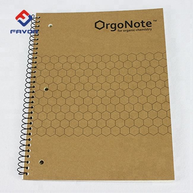Custom Printed Spiral Bound Notebook 8" x 10.5"" Wide Ruled A4 Assorted Subjects on Durable Paper Cover"