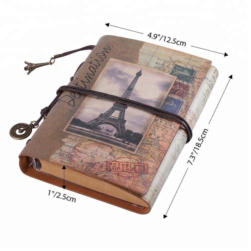 Leather Journal Notebook, Vintage Traveler Sketchbook Classic Refillable Diary Planner for Girls and Boys