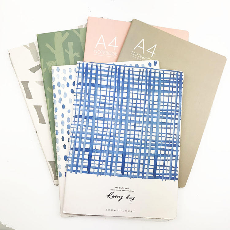 Custom logo A4 A5 A6 A7 Soft Cover Recyclable PU Leather 50 Sheets Dotted Page Student Exercise Journal Notebook