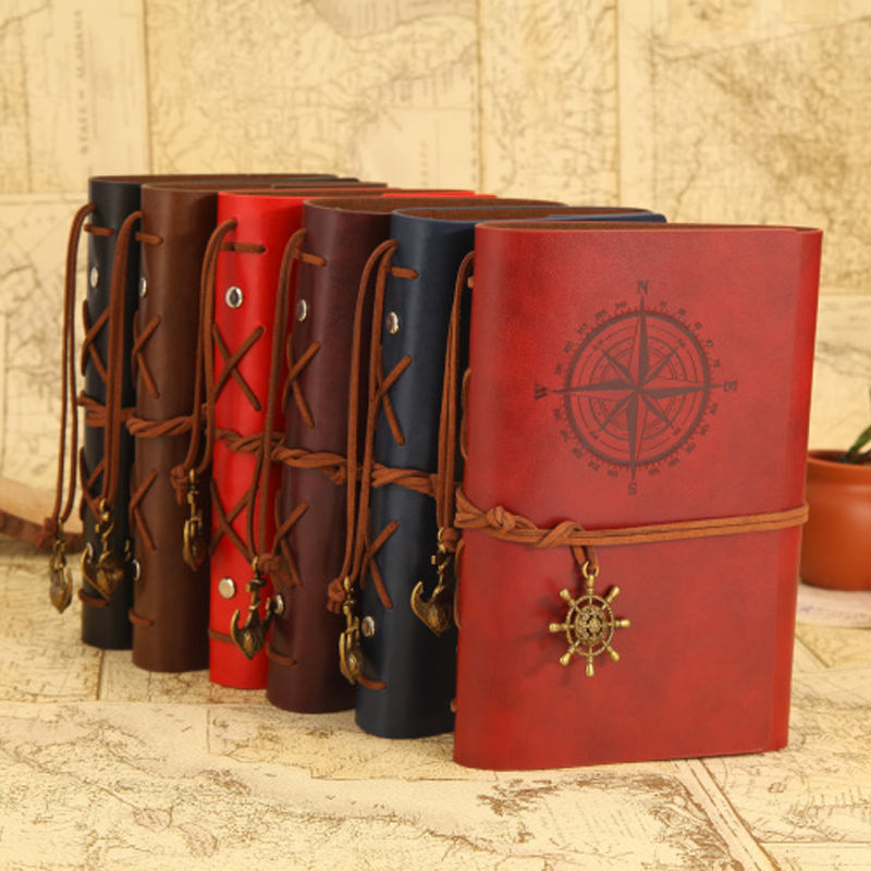 Vintage Genuine Leather Notebook Diary Travel Journal Planner Sketchbook Agenda DIY Refill Paper School Birthday Gift