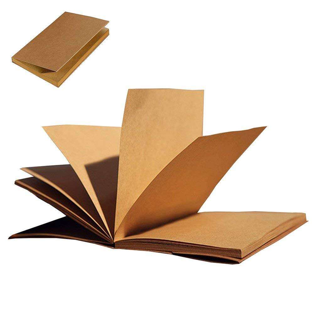 Custom Size A2 /a3/a4 Recycled Hardcover Sketch Book Cover Brown Notebook Sketchbook Large Drawing Book
