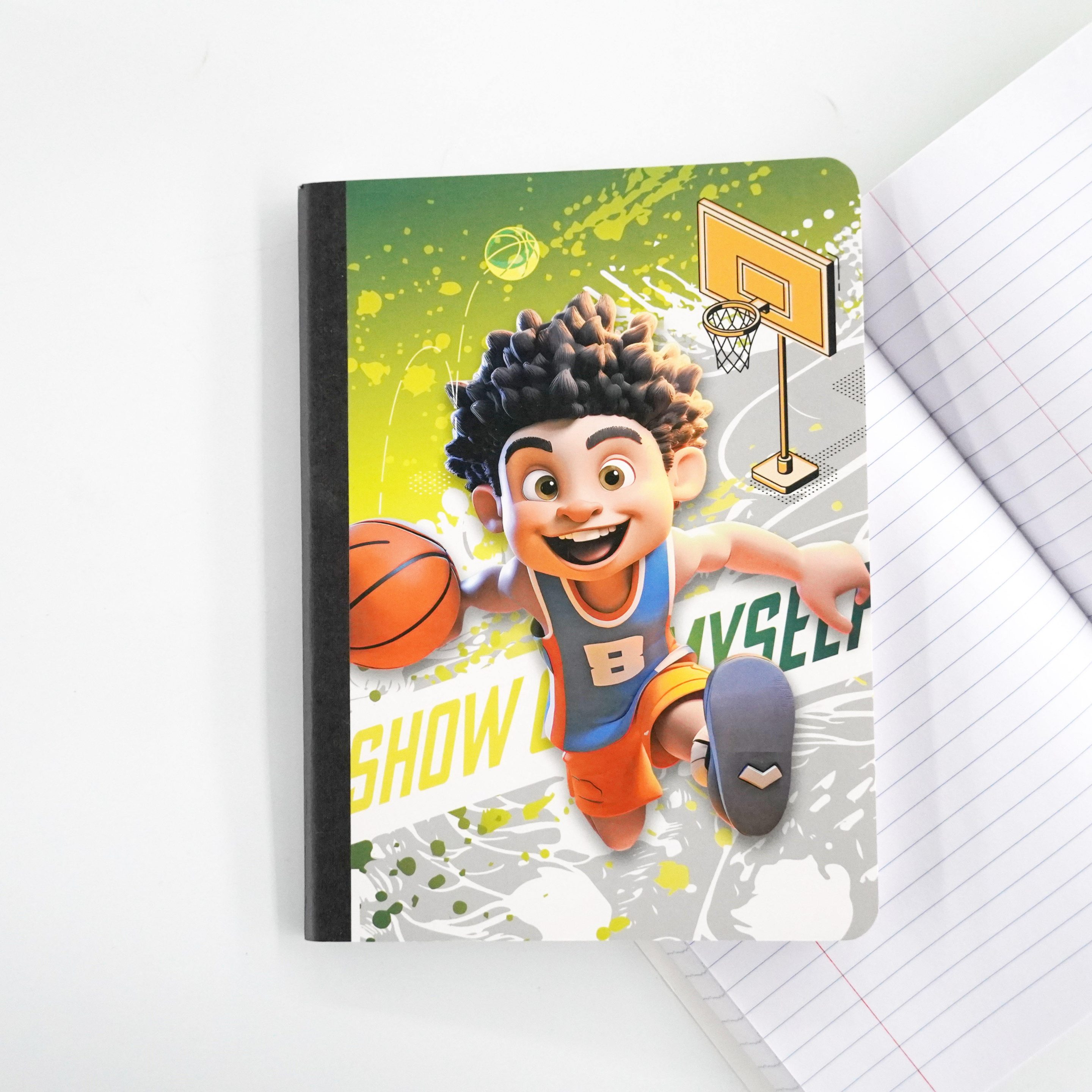 A4 Notebook Custom Wide College Ruled Printing Soft Hardcover Note Book Composition Notebook for School Notebook