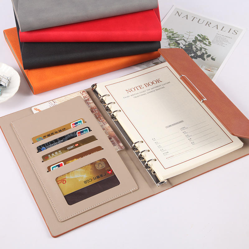 A5 PU Leather Spiral Notebook 160 Pages Thick Paper with Back Pocket Custom Embossed Logo Planner No Bleed Design for Office